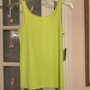 Ana tank top bright green color.